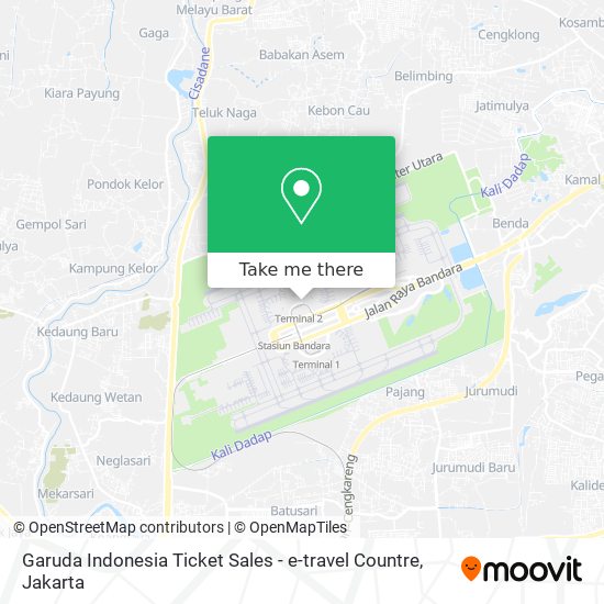 Garuda Indonesia Ticket Sales - e-travel Countre map