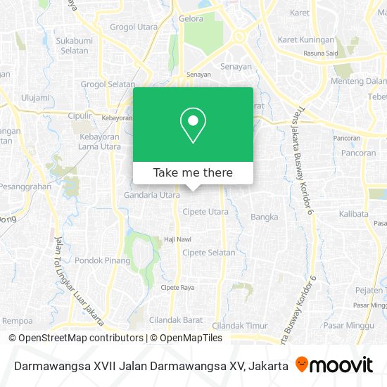 Darmawangsa XVII Jalan Darmawangsa XV map