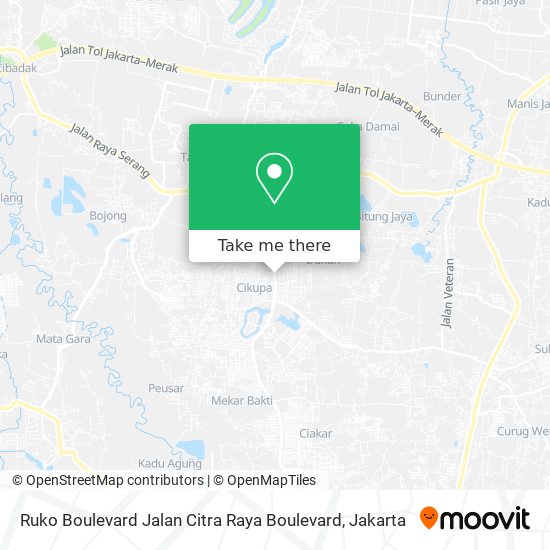 Ruko Boulevard Jalan Citra Raya Boulevard map