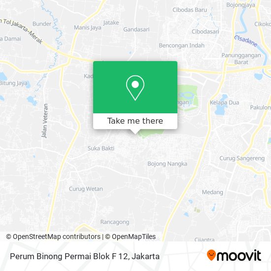 Perum Binong Permai Blok F 12 map
