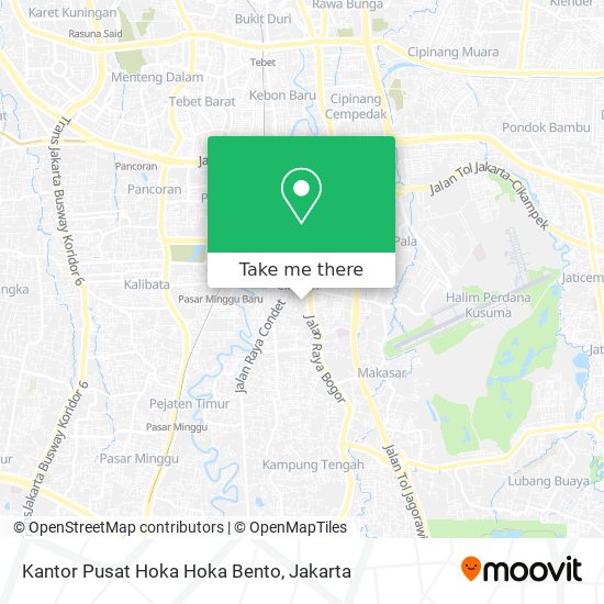 Kantor Pusat Hoka Hoka Bento map