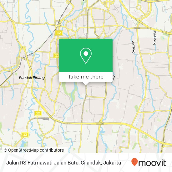 Jalan RS Fatmawati Jalan Batu, Cilandak map