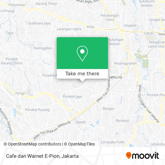 Cafe dan Warnet E-Pion map