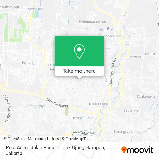 Pulo Asem Jalan Pasar Ciplak Ujung Harapan map