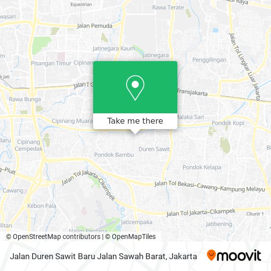 Jalan Duren Sawit Baru Jalan Sawah Barat map