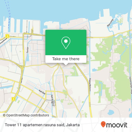 Tower 11 apartemen rasuna said map