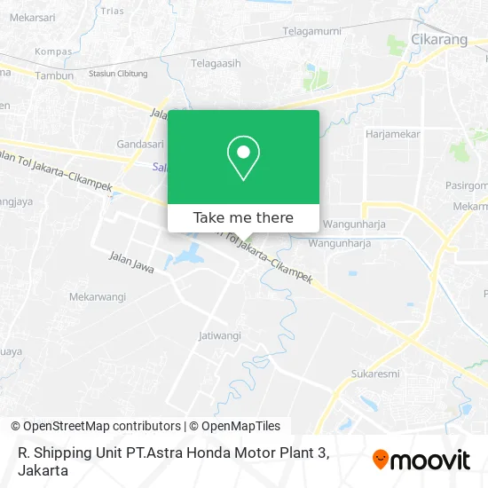 R. Shipping Unit PT.Astra Honda Motor Plant 3 map