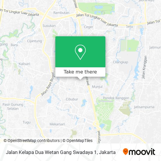 Jalan Kelapa Dua Wetan Gang Swadaya 1 map