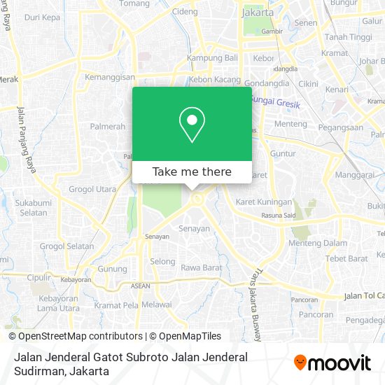 Jalan Jenderal Gatot Subroto Jalan Jenderal Sudirman map