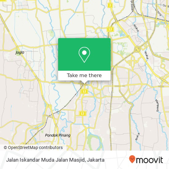 Jalan Iskandar Muda Jalan Masjid map