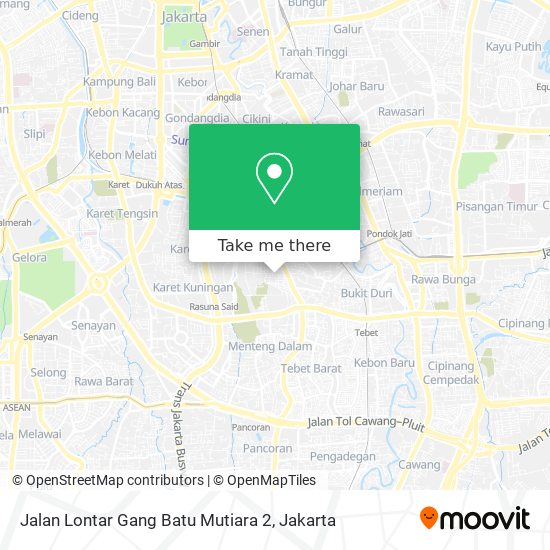 Jalan Lontar Gang Batu Mutiara 2 map