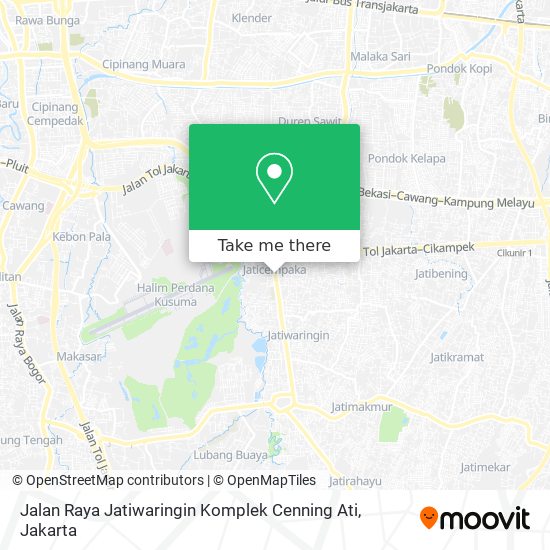 Jalan Raya Jatiwaringin Komplek Cenning Ati map