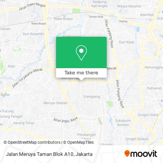 Jalan Meruya Taman Blok A10 map