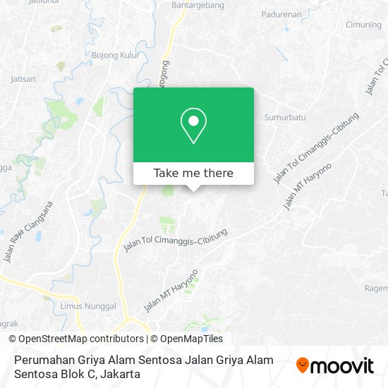 Perumahan Griya Alam Sentosa Jalan Griya Alam Sentosa Blok C map