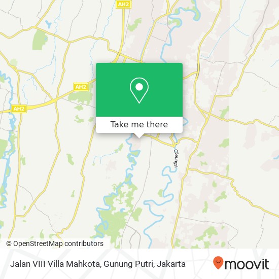 Jalan VIII Villa Mahkota, Gunung Putri map