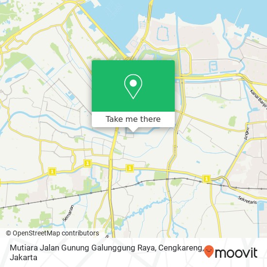 Mutiara Jalan Gunung Galunggung Raya, Cengkareng map
