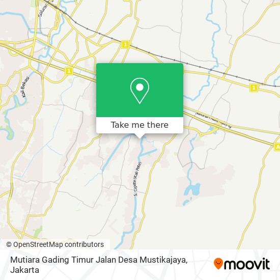 Mutiara Gading Timur Jalan Desa Mustikajaya map