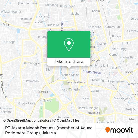 PT.Jakarta Megah Perkasa (member of Agung Podomoro Group) map