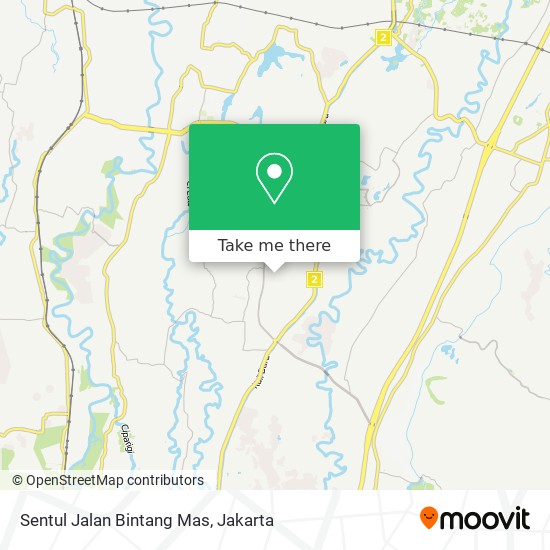 Sentul Jalan Bintang Mas map