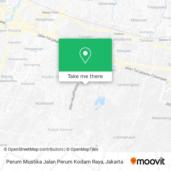 Perum Mustika Jalan Perum Kodam Raya map