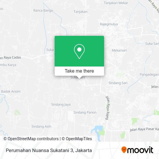 Perumahan Nuansa Sukatani 3, Rajeg map