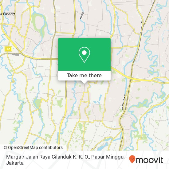 Marga / Jalan Raya Cilandak K. K. O., Pasar Minggu map