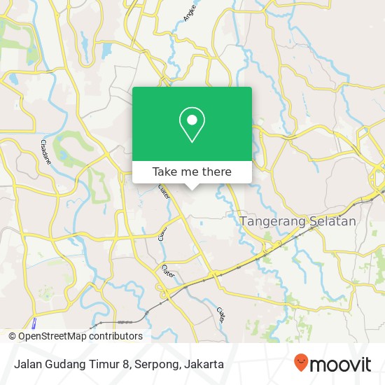 Jalan Gudang Timur 8, Serpong map