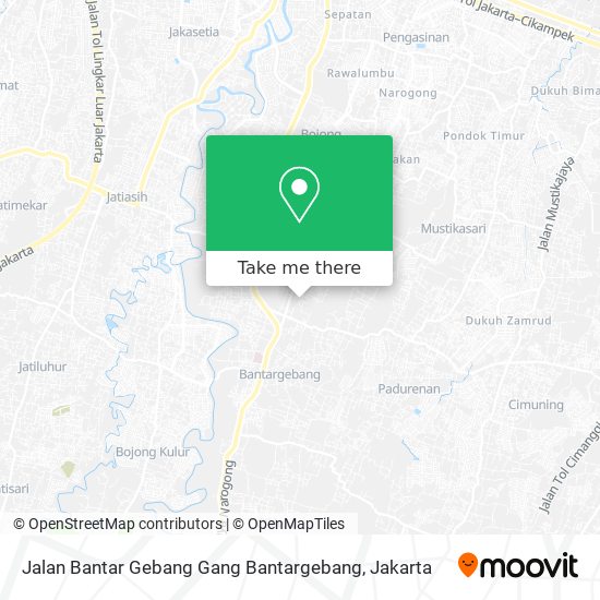 Jalan Bantar Gebang Gang Bantargebang map