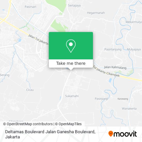 Deltamas Boulevard Jalan Ganesha Boulevard map