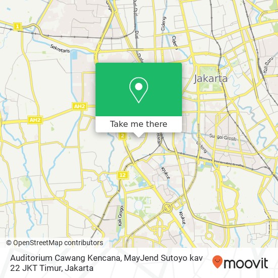 Auditorium Cawang Kencana, MayJend Sutoyo kav 22 JKT Timur map