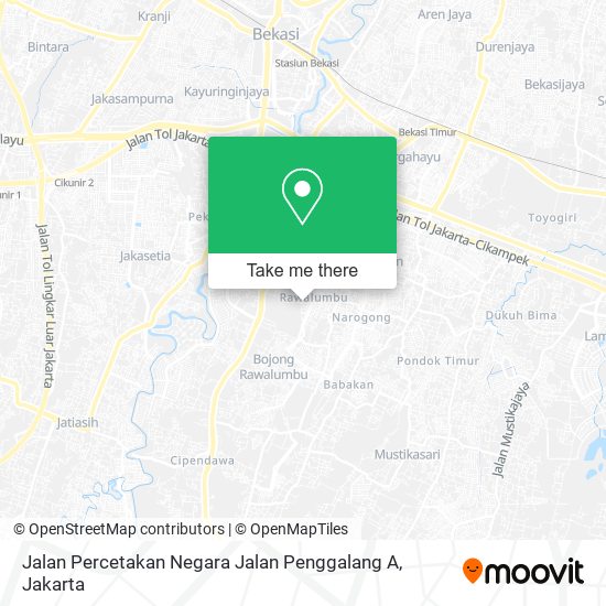 Jalan Percetakan Negara Jalan Penggalang A map