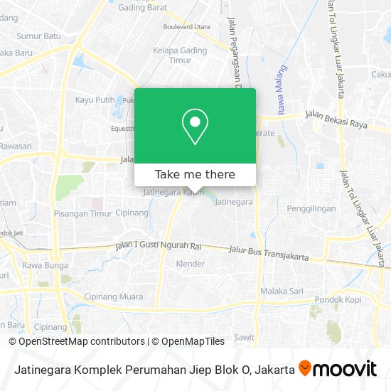 Jatinegara Komplek Perumahan Jiep Blok O map