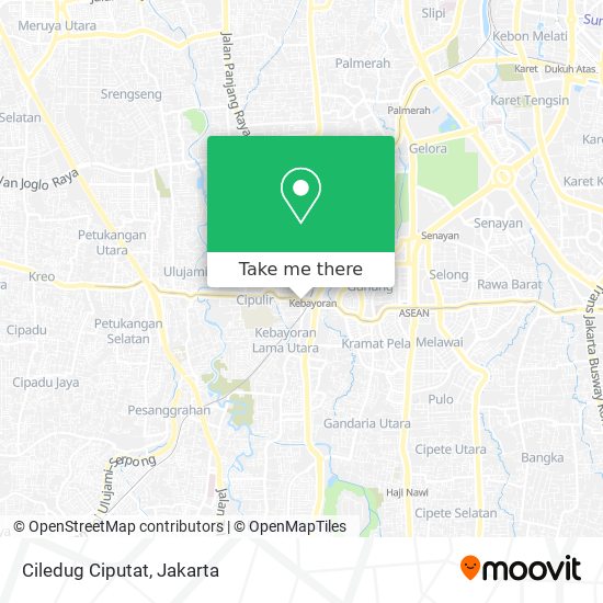 Ciledug Ciputat map