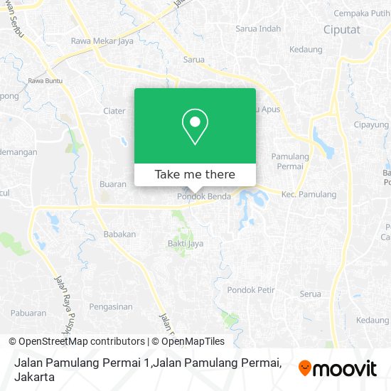 Jalan Pamulang Permai 1,Jalan Pamulang Permai map