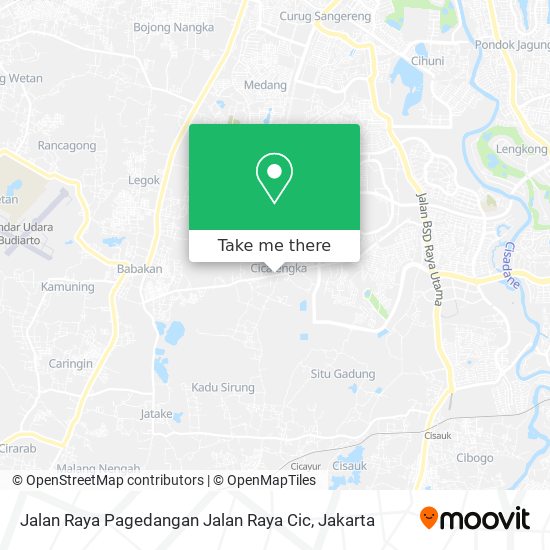 Jalan Raya Pagedangan Jalan Raya Cic map