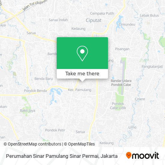 Perumahan Sinar Pamulang Sinar Permai map