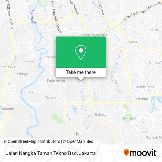 Jalan Nangka Taman Tekno Bsd map