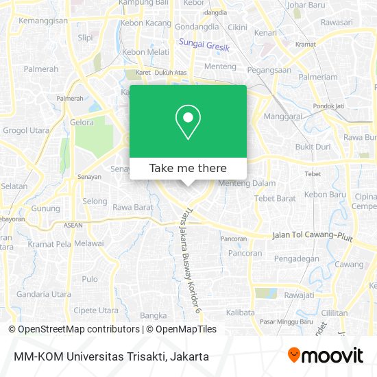 MM-KOM Universitas Trisakti map