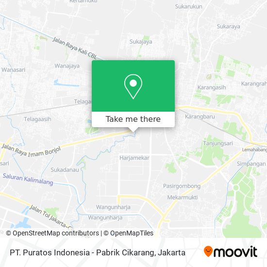 PT. Puratos Indonesia - Pabrik Cikarang map