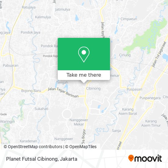 Planet Futsal Cibinong map