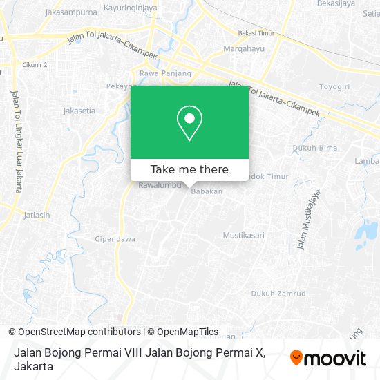 Jalan Bojong Permai VIII Jalan Bojong Permai X map