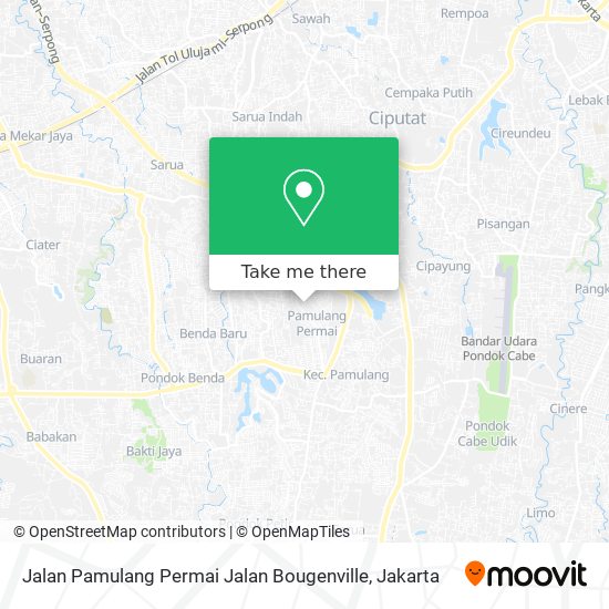Jalan Pamulang Permai Jalan Bougenville map