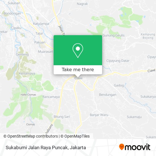 Sukabumi Jalan Raya Puncak map