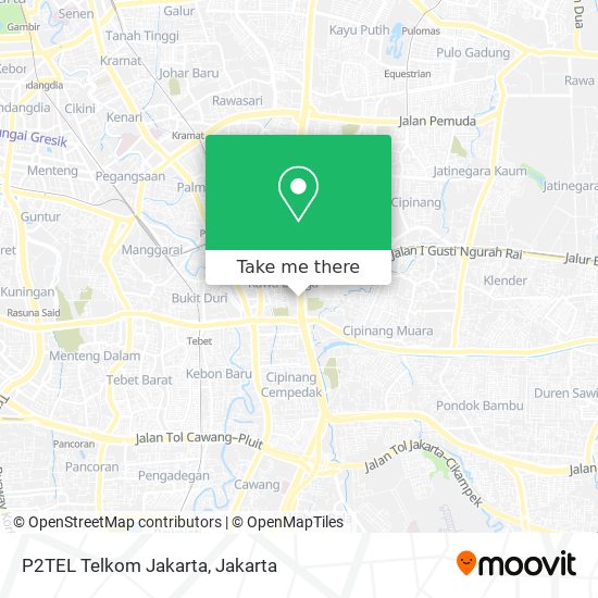 P2TEL Telkom Jakarta map