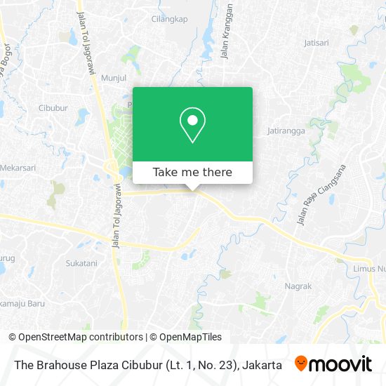 The Brahouse Plaza Cibubur (Lt. 1, No. 23) map
