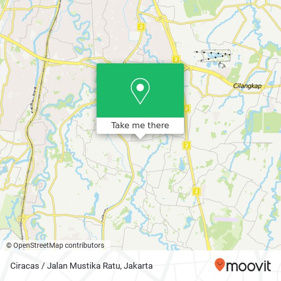 Ciracas / Jalan Mustika Ratu map