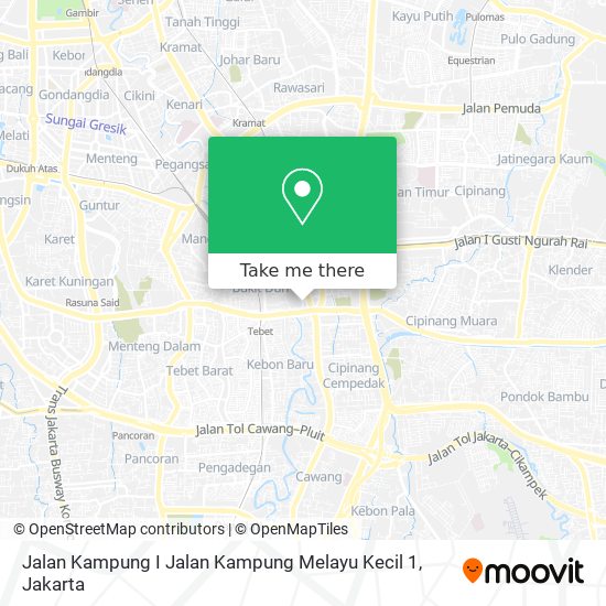 Jalan Kampung I Jalan Kampung Melayu Kecil 1 map