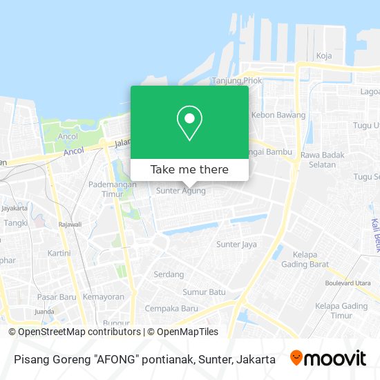 Pisang Goreng "AFONG" pontianak, Sunter map