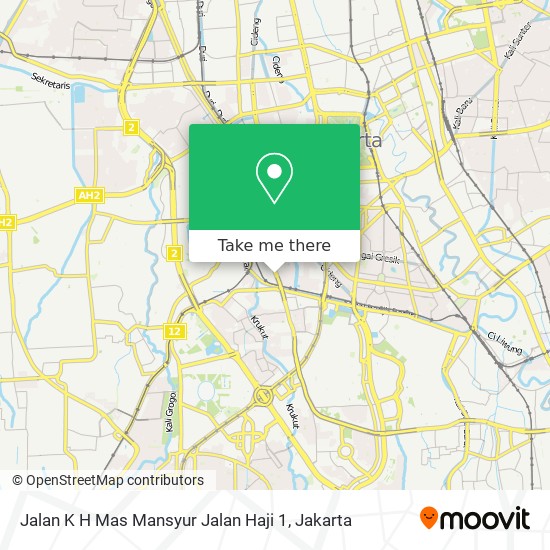 Jalan K H Mas Mansyur Jalan Haji 1 map