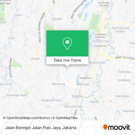 Jalan Beringin Jalan Pulo Jaya map